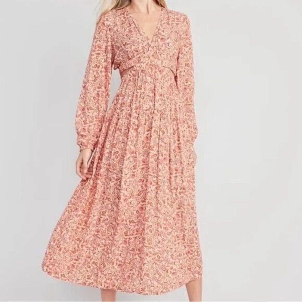 Old Navy Dress Floral Maxi dress L  Cottagecore Boho Peasant Prairi